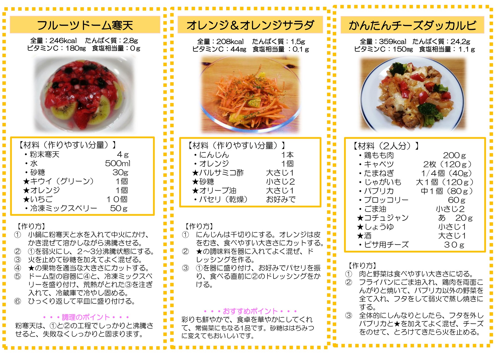 栄養情報の発信